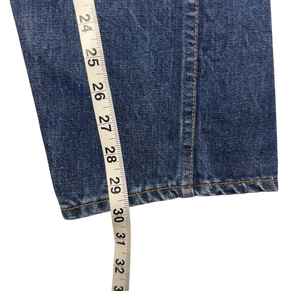 Vintage 60's Levi's BIG E Orange Tab 606 Slim Fit Dark Wash 34x30 RARE #4 Button